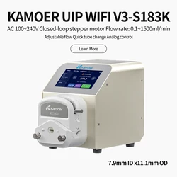 Kamoer 0.1-1500ml/min Peristaltic Pump AC100-240V UIP WIFI V3 Stepper Motor High Flow Remote RS485 Analog Foot Switch for Lab