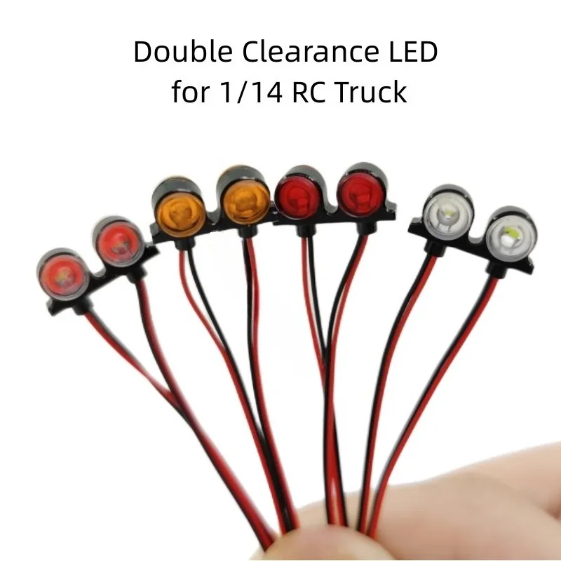 Double Outline Marker Lamps Clearance Lights for Tamiya 1/14 RC Truck Upgrade Accessories
