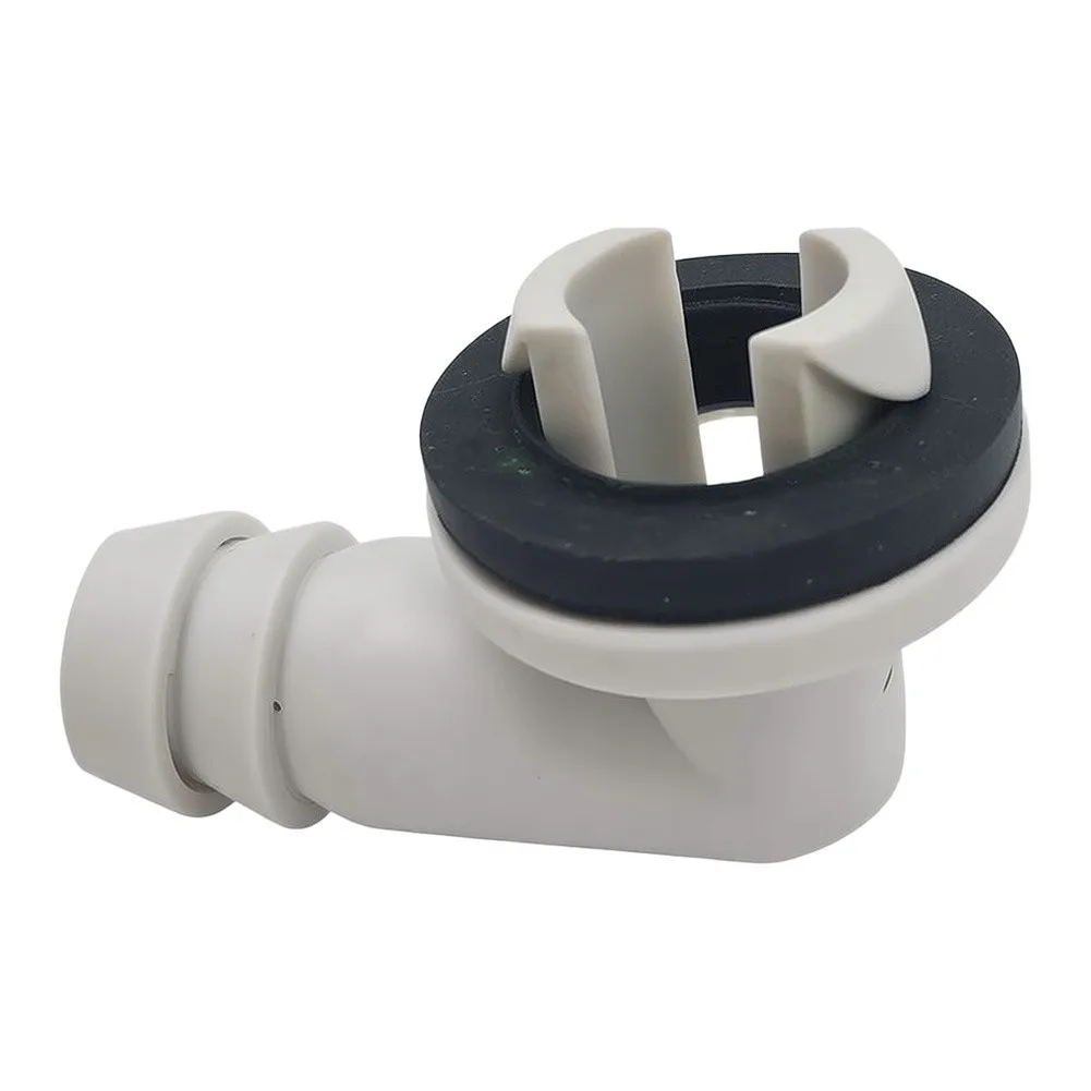 Drain Hose Elbow Fitting for Split System Air Conditioners with Plastic Frame and Rubber For Ring for Drip Prevention