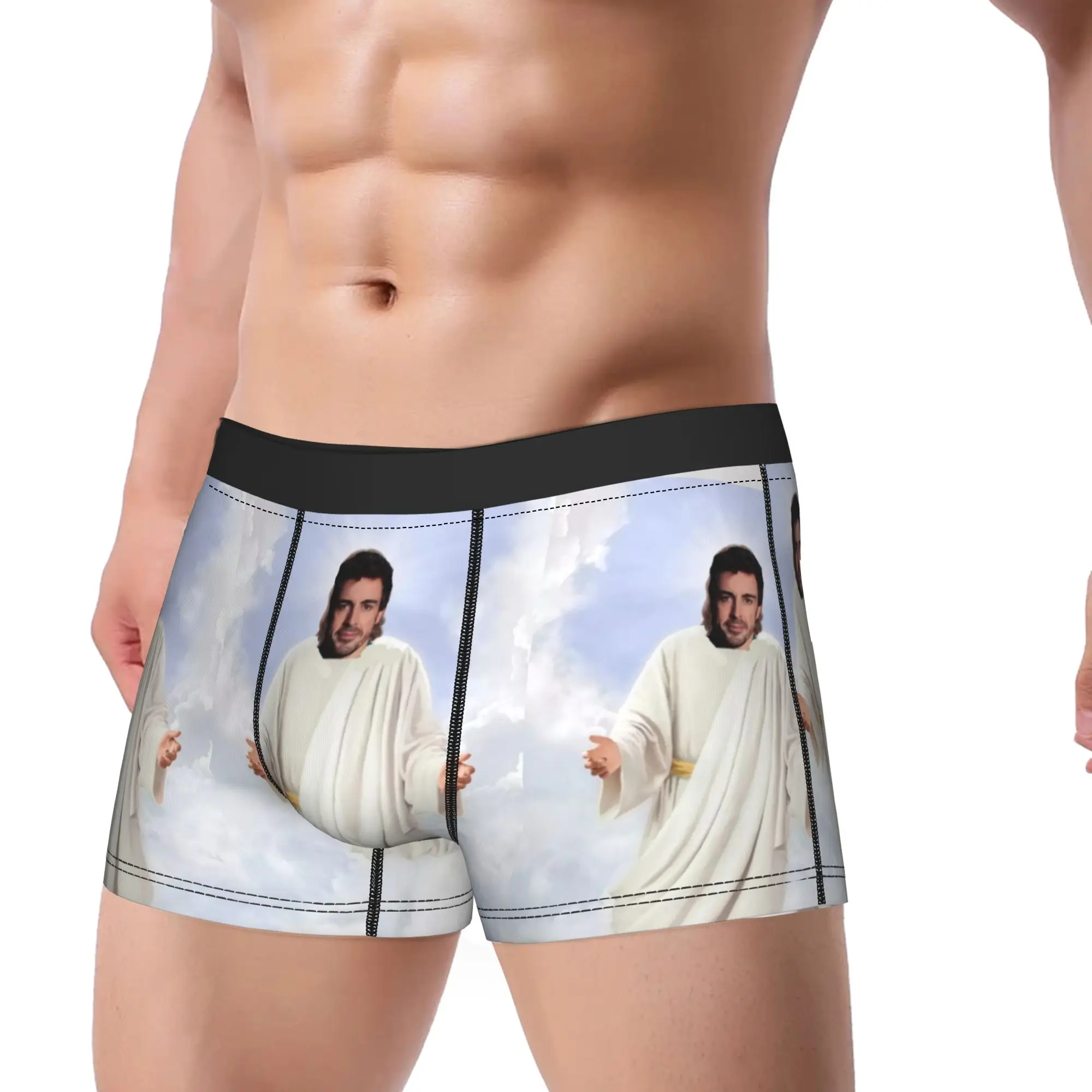 Fernandos Alonsos  Underwear  Classic Panties Pattern Shorts Briefs For Men 3D Pouch Large Size Trunk
