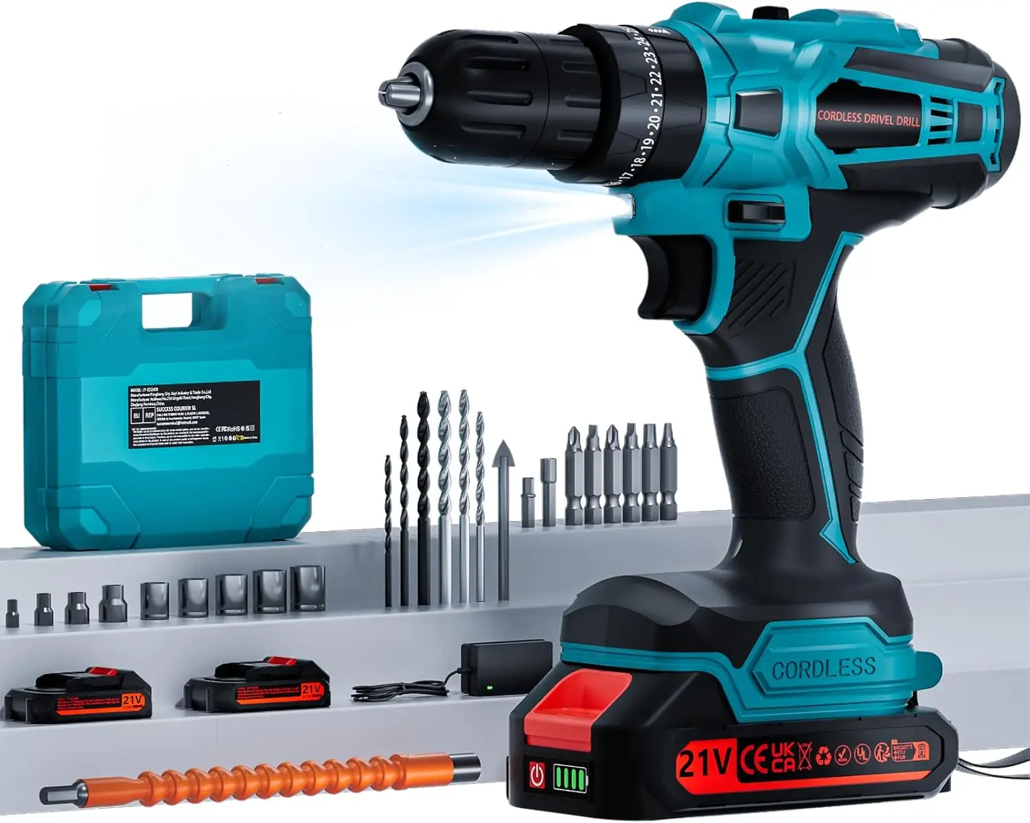 Cordless Drill 21V,… - image