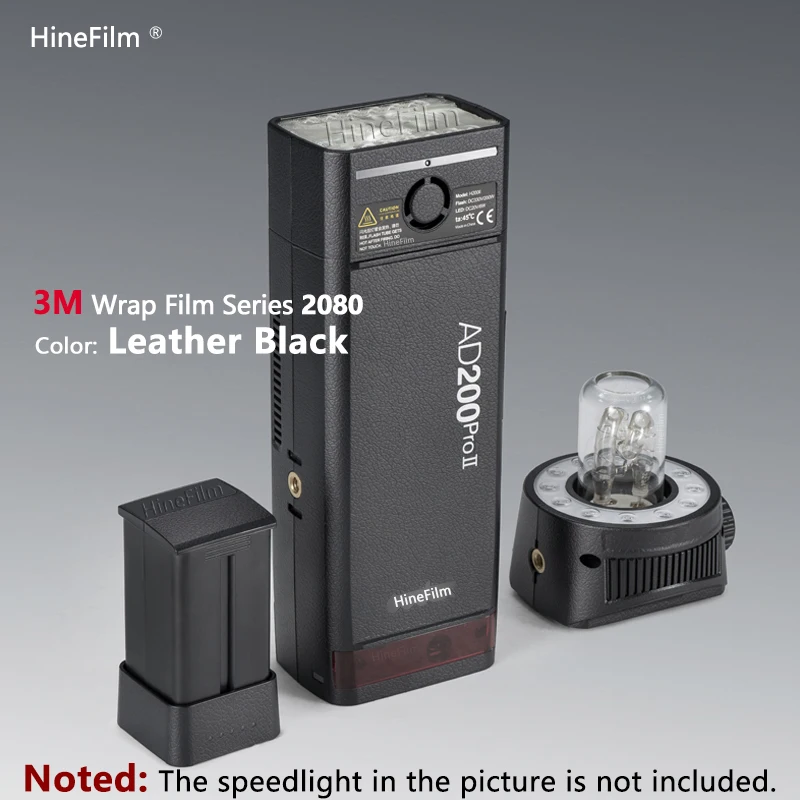 Hinefilm Skin for Godox AD200Pro II Speedlight Decal Skins AD200 Pro II Wrap Cover Flash Sticker AD200ProII Warp Cover Film