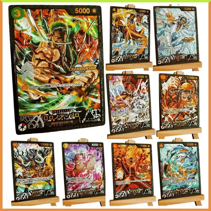 

Anime ONE PIECE DIY ACG Zoro Law Kid Kaidou Luffy Linlin Toys for boys Desktop Fighting Game Collectible Cards Birthday Gift