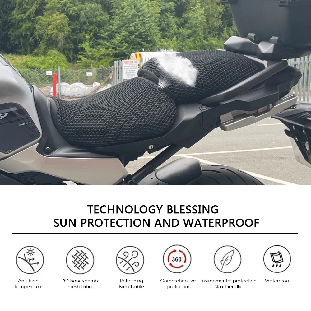 Tracer 9 Accessories for Yamaha Tracer9 900 2022 2023 Protection 3D Honeycomb Motorcycle Seat Covers Mesh Cushion Breathable