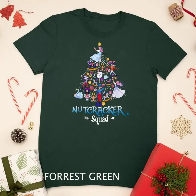 Camiseta unisex de Navidad para la familia, con diseño de Ballet Nutcracker Squad, para bailar, a juego