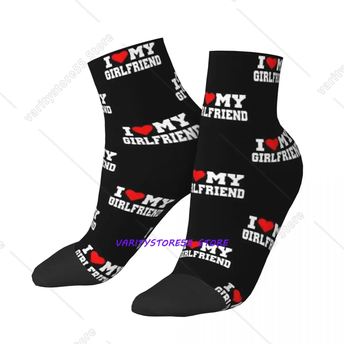 

I Love My Girlfriend Socks Harajuku High Quality Stockings All Season Socks Accessories for Unisex Birthday Present