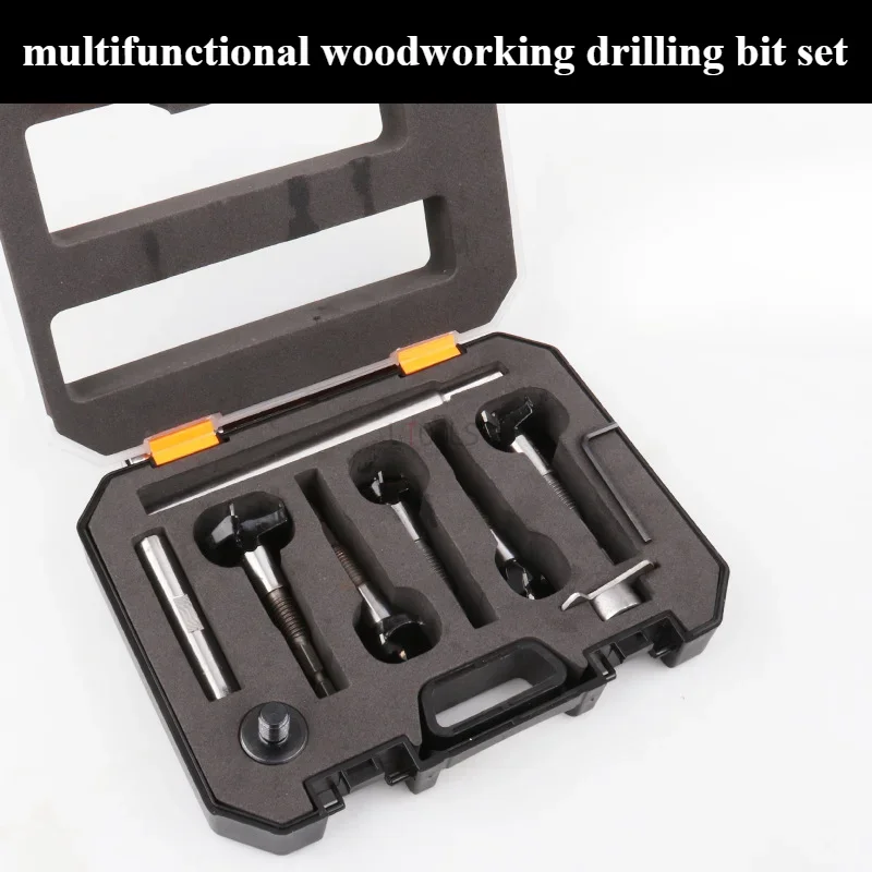 

5pcs Multifunctional Woodworking Drilling Bit Set 15-35mm Extended Hinge Drilling Bit Suitable for Hand Drills/electric Wrenches