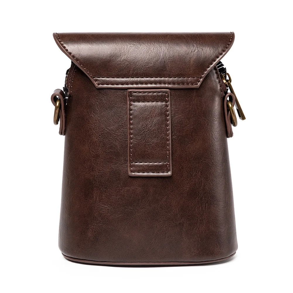 Owl Shape Crossbody Bag Women's 3D Animal Pattern Retro Rivet Shoulder Purse Fashion Casual Mini Messenger Bag Unique Decorative view 3