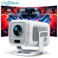 ThundeaL PG370 4K 450ANSI Portable Mini Projector Native 1080P Android 11 Auto Focus Smart Home Theater Beam Projector PK HY320