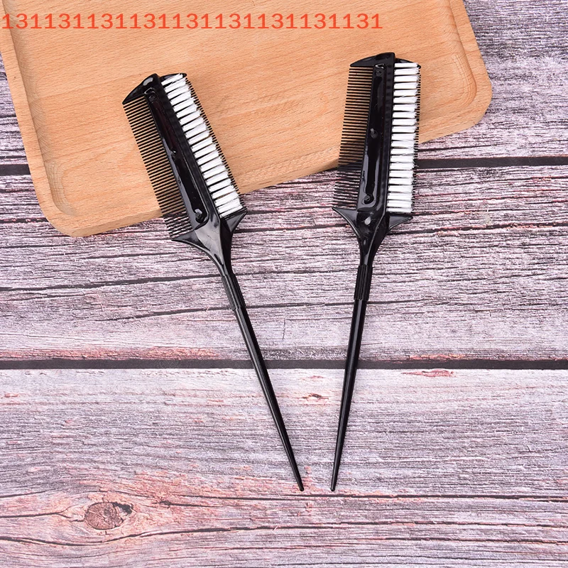 

Профессиональная парикмахерская двухсторонняя расческа с нейлоновой щеткой для сушки волос, расчески для окрашивания волос, щетка для краски волос, инструменты для укладки волос