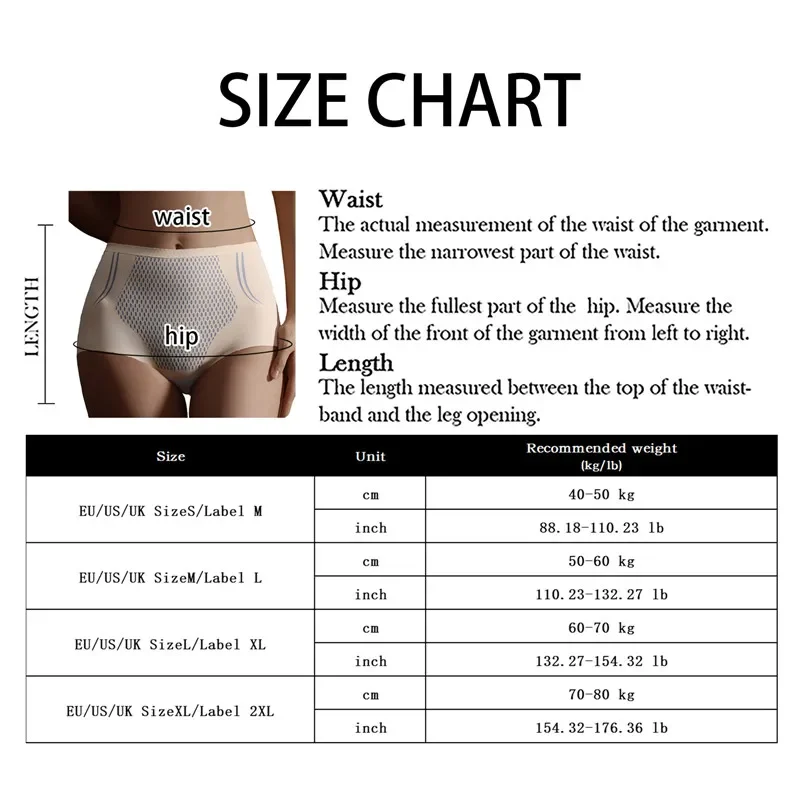 2024 Ice Silk Shaping Panties Ion Fiber Repair Shapewear Women High Waist Body Shaper Briefs Tummy Control Sculpt Shaping Shorts