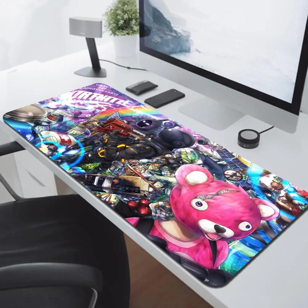 F-Fortnite Deskmat Gaming Mouse Pad Anime Mousepad Xxl Computer Accessories Desk Mat Mats Gamer Mause Office Offices Pc Desktop