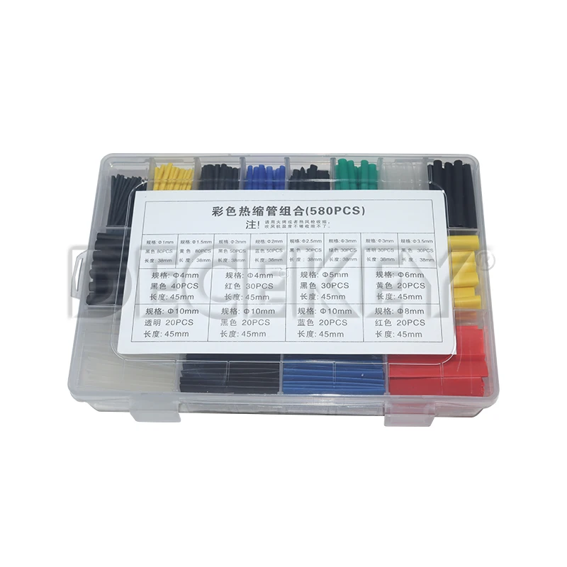 Thermoresistant Tube heat shrink tubing kit, Termoretractil Heat shrink tube Assorted Pack diy insulation for cables shrink wrap