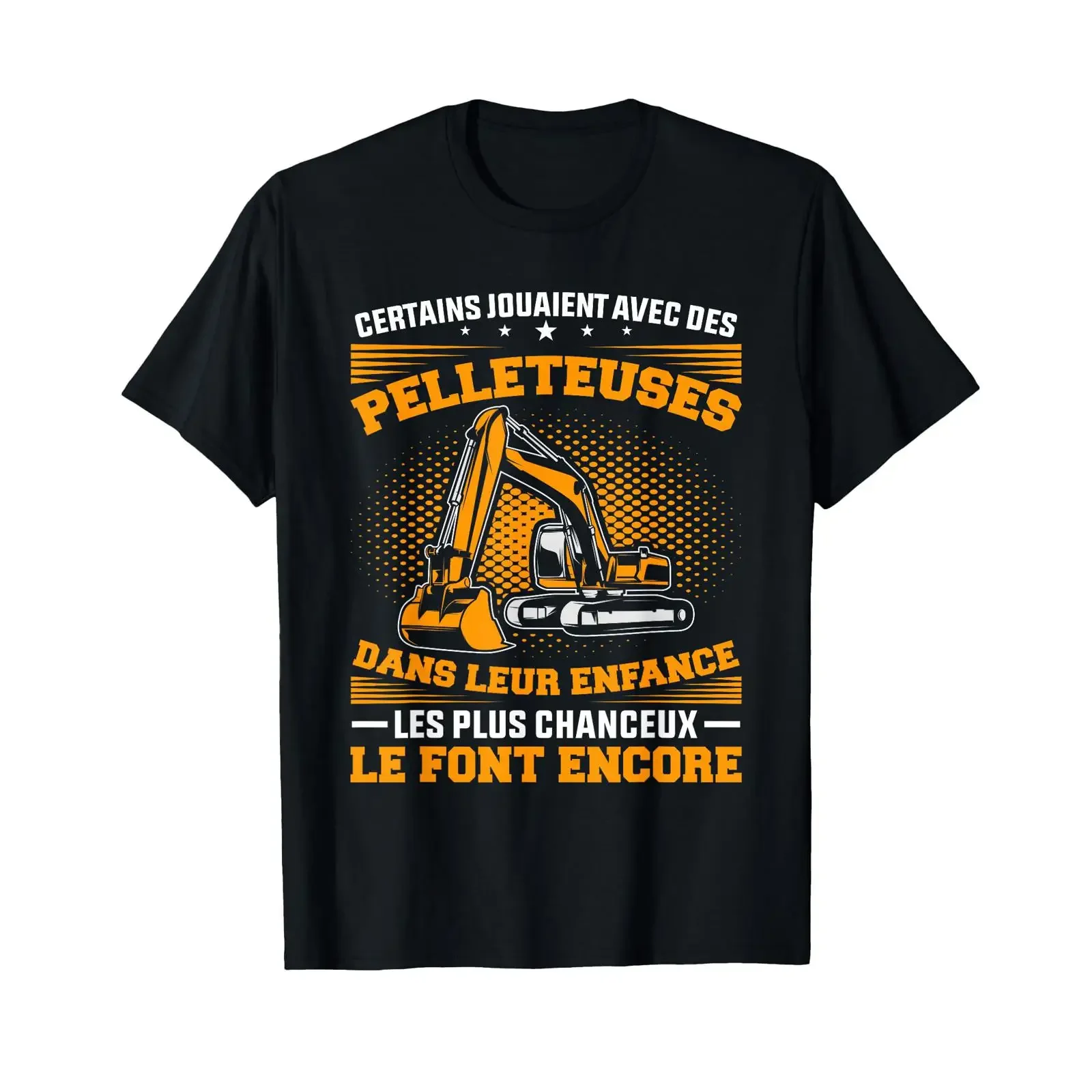 Funny Excavator Construction Site Je Suis Conductor De T Shirt Black vintage Washed Slightly Versatile Casual designer clothes