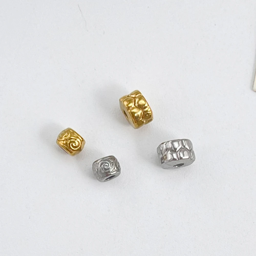 Hartelijk ontwerp 100 stuks sieraden accessoires/roestvrij stalen spacers kraal/wielvorm/handgemaakt/DIY kralen voor ketting # 195505