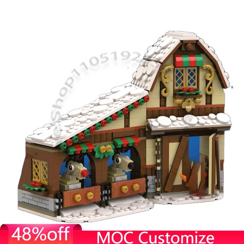 

Набор из 593 деталей: Рождественские олени (пара), стабильная модульная модель MOC, популярный конструктор для самостоятельной сборки, технологичная модель, подарок для мальчика на праздник