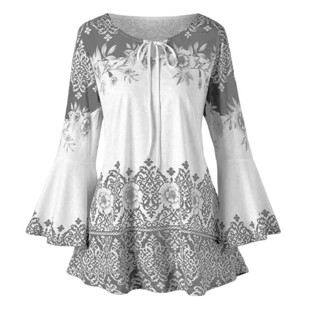 XL-5XL Plus Size damskie koszulki bluzki 2023 wiosna Oversize z nadrukiem dziergany sweter odzież damska Casual duża luźna koszulka