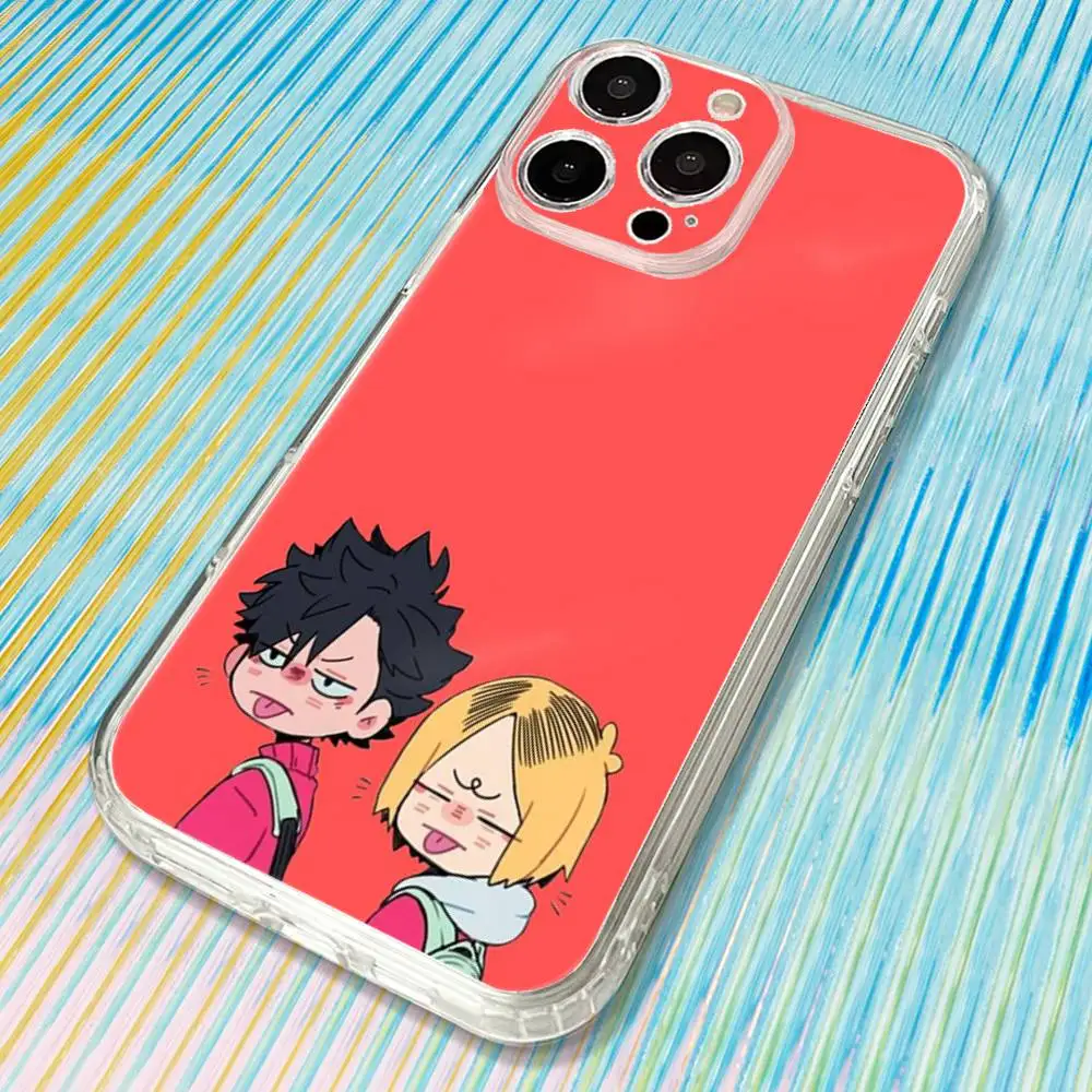 Amine H-Haikyuu Karasuno Phone Case For iPhone17,16,15,14,13,12,11 Plus,Pro Max Soft Transparent Cover