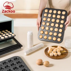 Zackoo 24/35/48 Cup Carbon Steel Mini Muffin Cake Mold Small Cupcake Tray Non-Stick Pans Household Carbon Steel Baking Mould