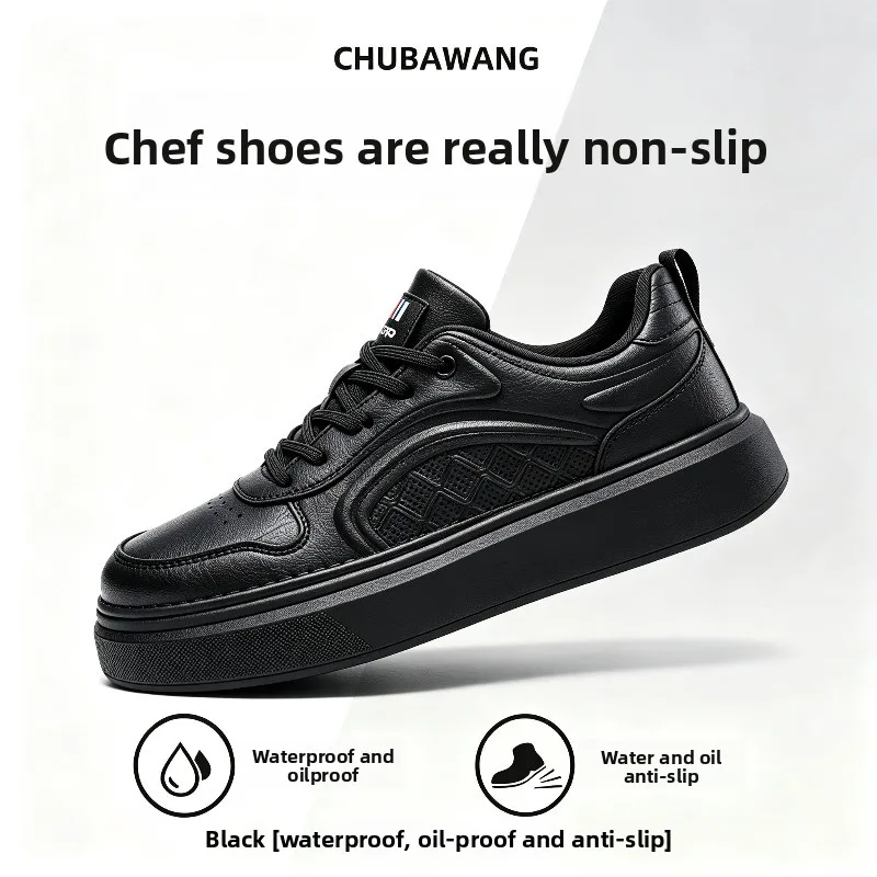 New Model Men's Chef Shoes with Anti-slip Properties. Oil-proof. Anti-slip. Easy To Clean. Special Shoes for The Kitchen.