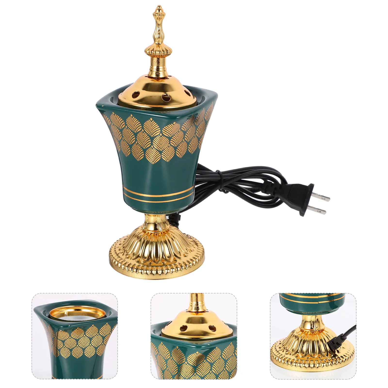 

Incense Cones Holder Burner Plug Retro Ornament Portable Iron Decorative Burners Office