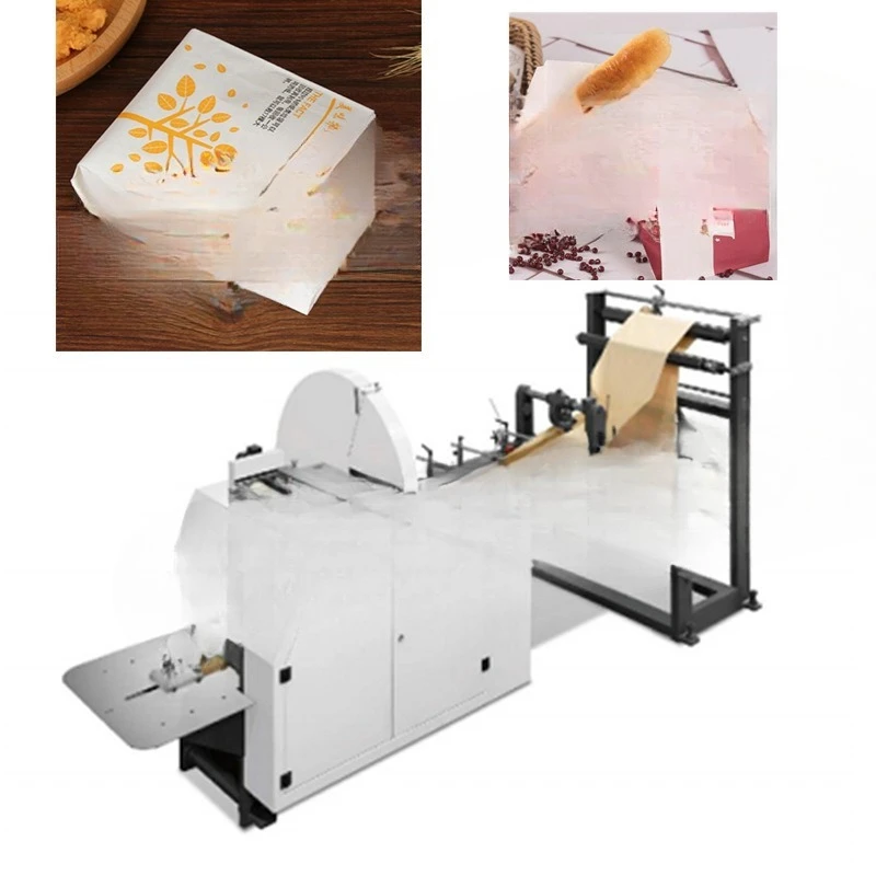 Food kraft paper bag making machine Disposable oil-proof takeaway bag making machine