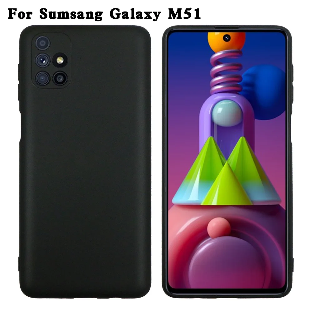 Para Samsung M51 funda de silicona suave TPU funda trasera de teléfono para Samsung Galaxy M51 funda Coque Capa parachoques