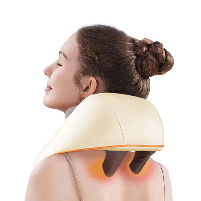 

Hand Free Electronic Hot Compress 6D Massage Shawl Back Neck Trapezius Muscle Cervical Spine Massager for Car Home Vehicle Use
