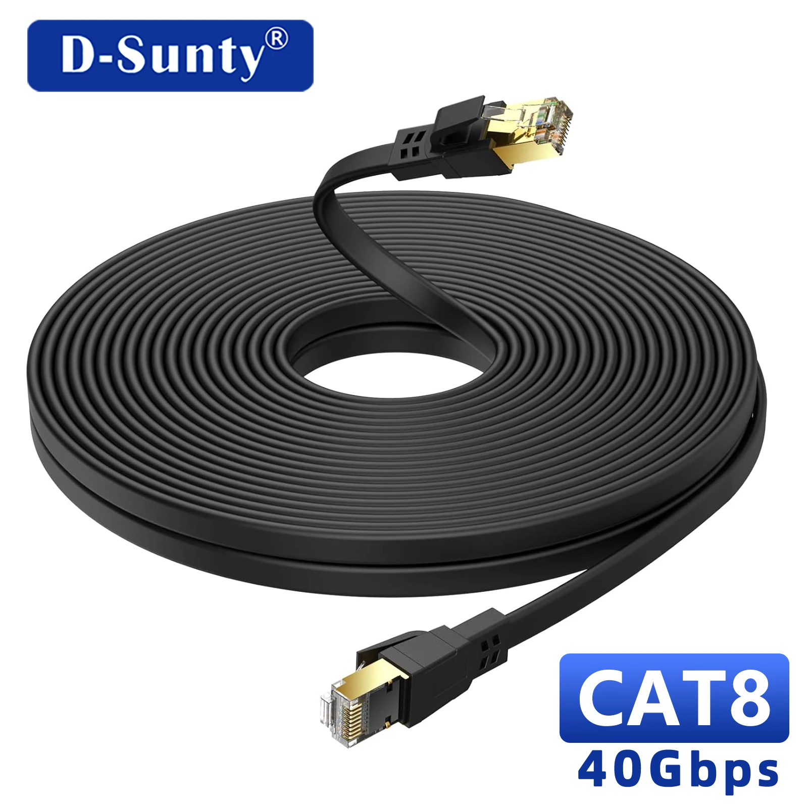 

High-Speed Cat8 Ethernet Cable 40Gbps 2000MHz Nylon Braided RJ45 Network Cord for PS5 Laptops Routers Low Cat8 Cable Ethernet
