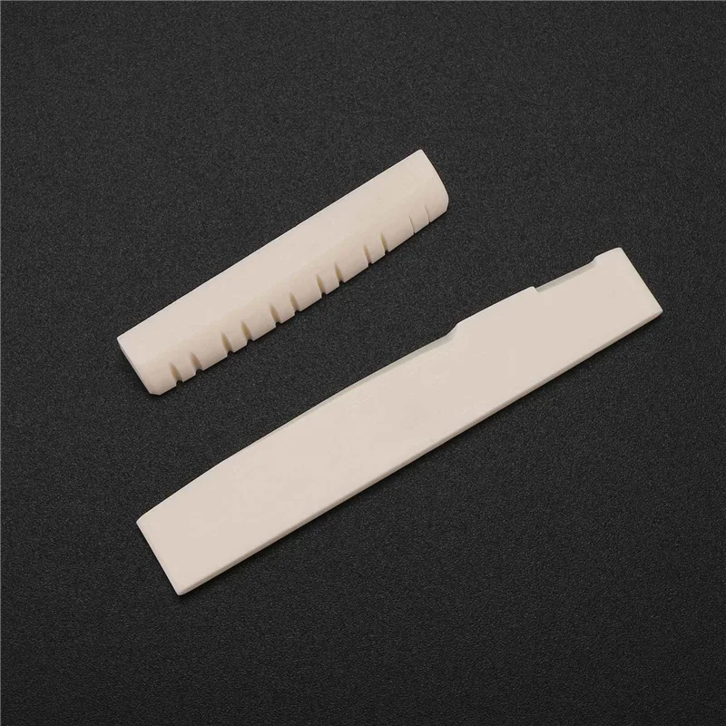 -A94Z 12 Strings Acoustic Guitar Bone Bridge Saddle Nut For Folk Guitar 49Mm/76Mm Guitar Replacement Parts