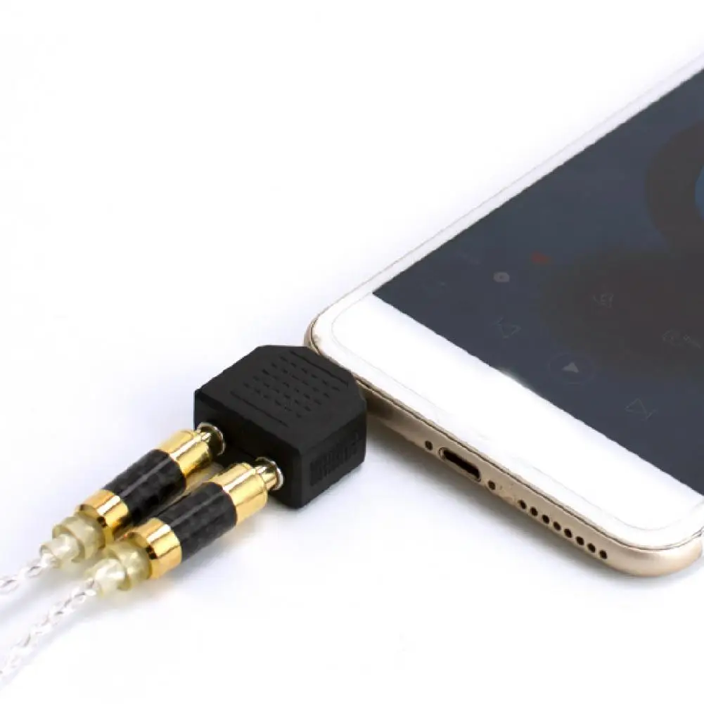 Mono / Stereo Audio ปลั๊กหัวเสียบอะแดปเตอร์ชายหญิง3.5มม.บล็อกรูป Stable Transmission PVC คู่หูฟัง Converter