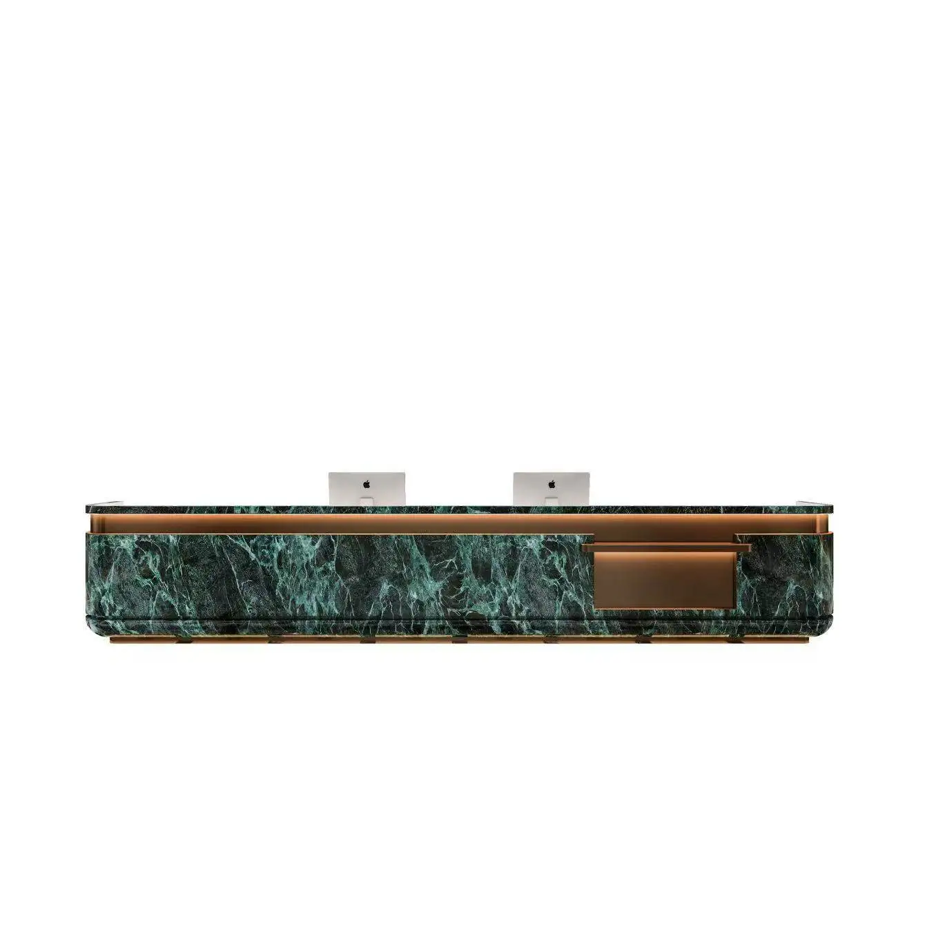 az-Hotel Bar Front Desk Reception Counter Cashier Light Luxury MDF High-End Custom Complete Set Service Counter Table@