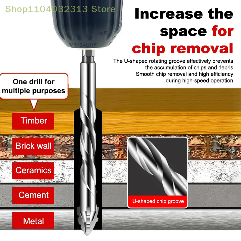 7pcTungsten الصلب مسننة مجموعة لقمة ثقب سيراميك بلاط بلاستيك سيراميك زجاج ملموسة مكونات الآلات الموسيقية الإلكترونية #5