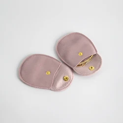 5pcs Portable Bracelet Necklace Bag Wedding Party Gift Shock-proof Press Button Velvet Snap Design Jewelry Box Earrings Ring Bag