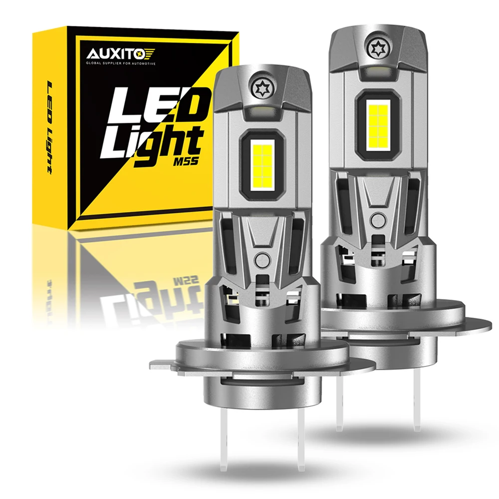 AUXITO-bombilla LED Canbus H7, faro inalámbrico superbrillante, 120 K, 6500 W, sin errores, 1:1, 2 uds.