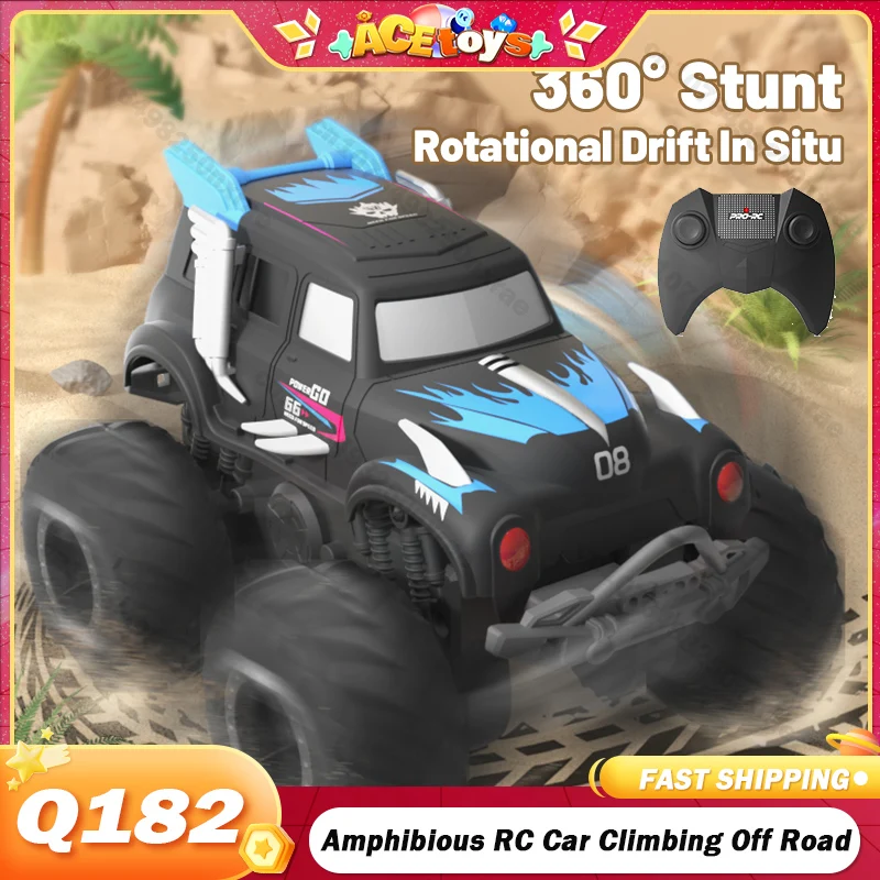 Amphibious RC Car Climbing 1:24 Off Road JJRC Q182 Remote Control Car 2.4G RC Truck High Speed Racing Toys for Boys Kids Gift