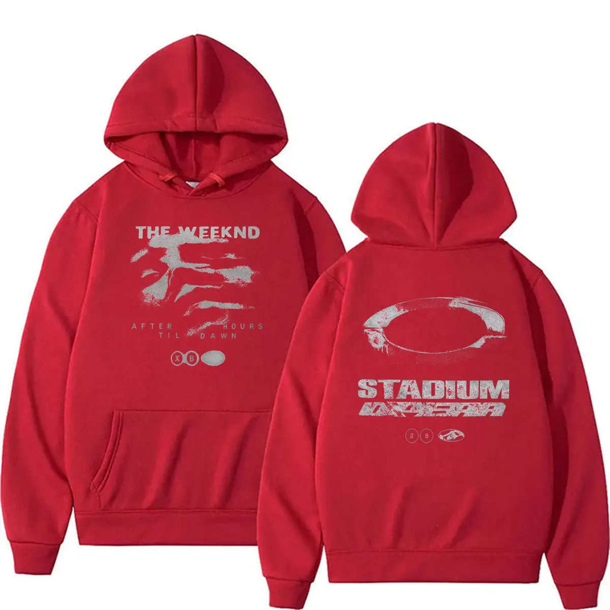 The Weeknd After Hours Til Dawn Stadium European Tour 2026 Hoodie Herren Hip-Hop Vintage Mode Pullover Sweatshirt Streetwear – Detail 5