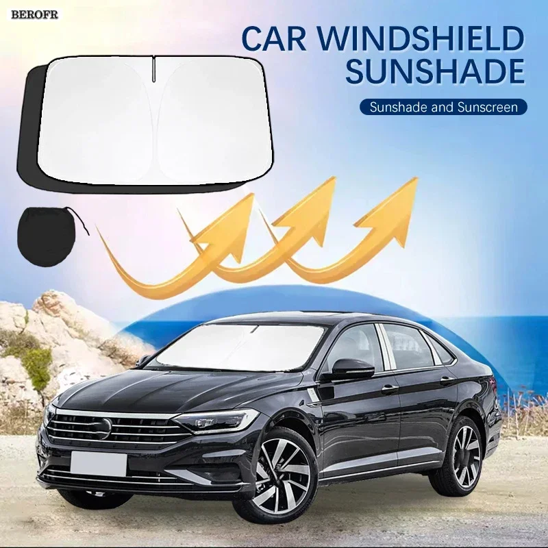 Car Windshield Sun Shade Covers Front Window Sunscreen UV Parasol For Volkswagen VW Sagitar 2019-2022 Summer Car Accessories
