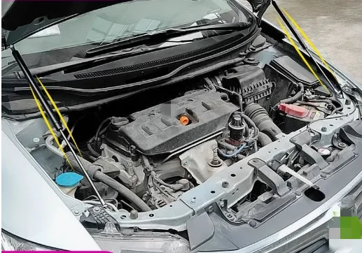

2 шт. амортизаторы капота для Honda Civic MK9 FB/FG/FK 2011-2017 гг., модификация переднего капота, газовые стойки, подъемная опора, амортизатор, поршневые стержни