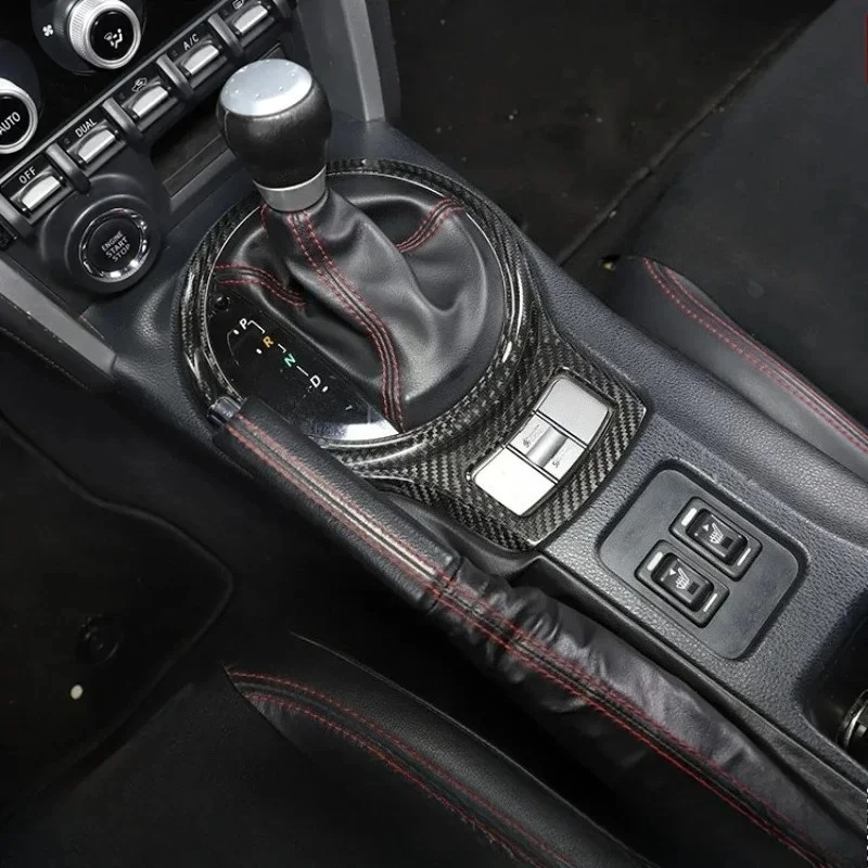 

Для TOYOTA 86 GR86 GT86 для SUBARU BRZ настоящее сухое углеродное волокно, центральная консоль, панель переключения передач, украшение, внутренняя наклейка 2012-2021