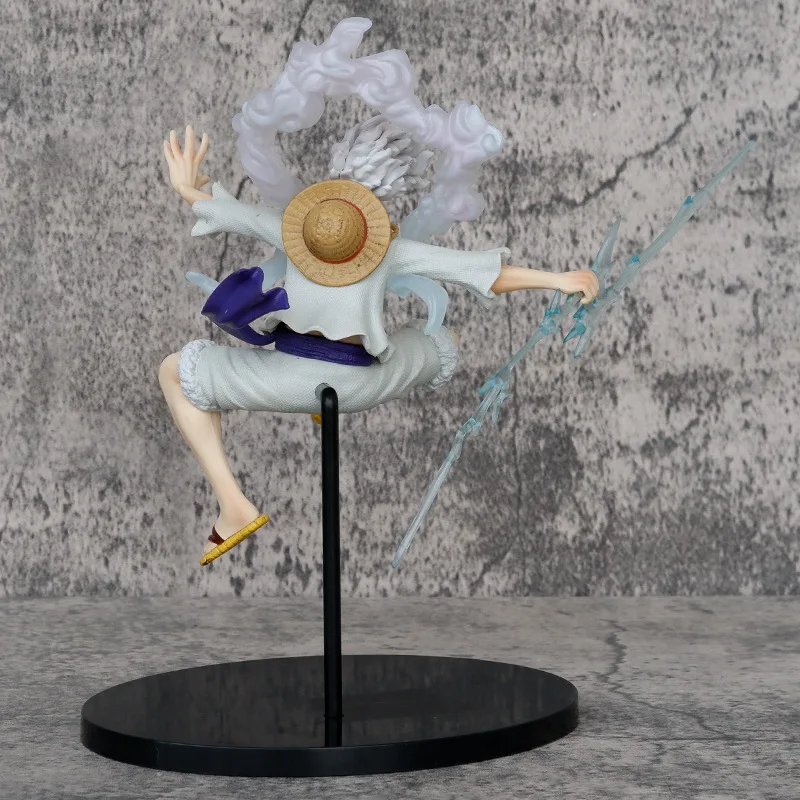 One Piece Anime Figures Monkey D Luffy 5 Gear Nika Lufffy Sun God Jump Grasp Lightning Action Figure Statue Toys Gifts