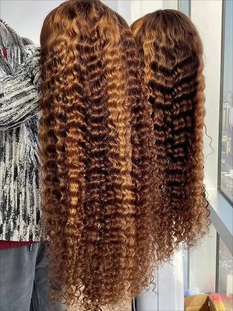 تسليط الضوء على شعر مستعار شعر الإنسان مجعد 13x4 HD الدانتيل أمامي باروكة من شعر طبيعي 13x4 العسل شعر بشري أشقر الباروكات الفيتنامية غلويليس الباروكات