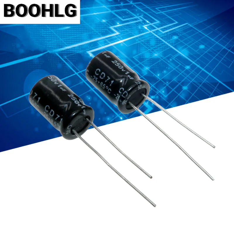 10 шт. 200 В NP BP аудио кроссовер неполярный алюминиевый электролитический конденсатор 250 В 1 мкФ 2,2 мкФ 3,3 мкФ 4,7 мкФ 1,8 мкФ 6X11 мм 160 В