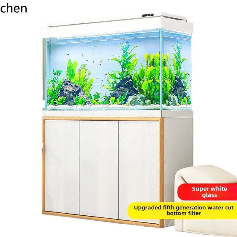 

YFY light luxury large ultra-white glass living room household fish farming intelligent ecological bottom filter aquarium