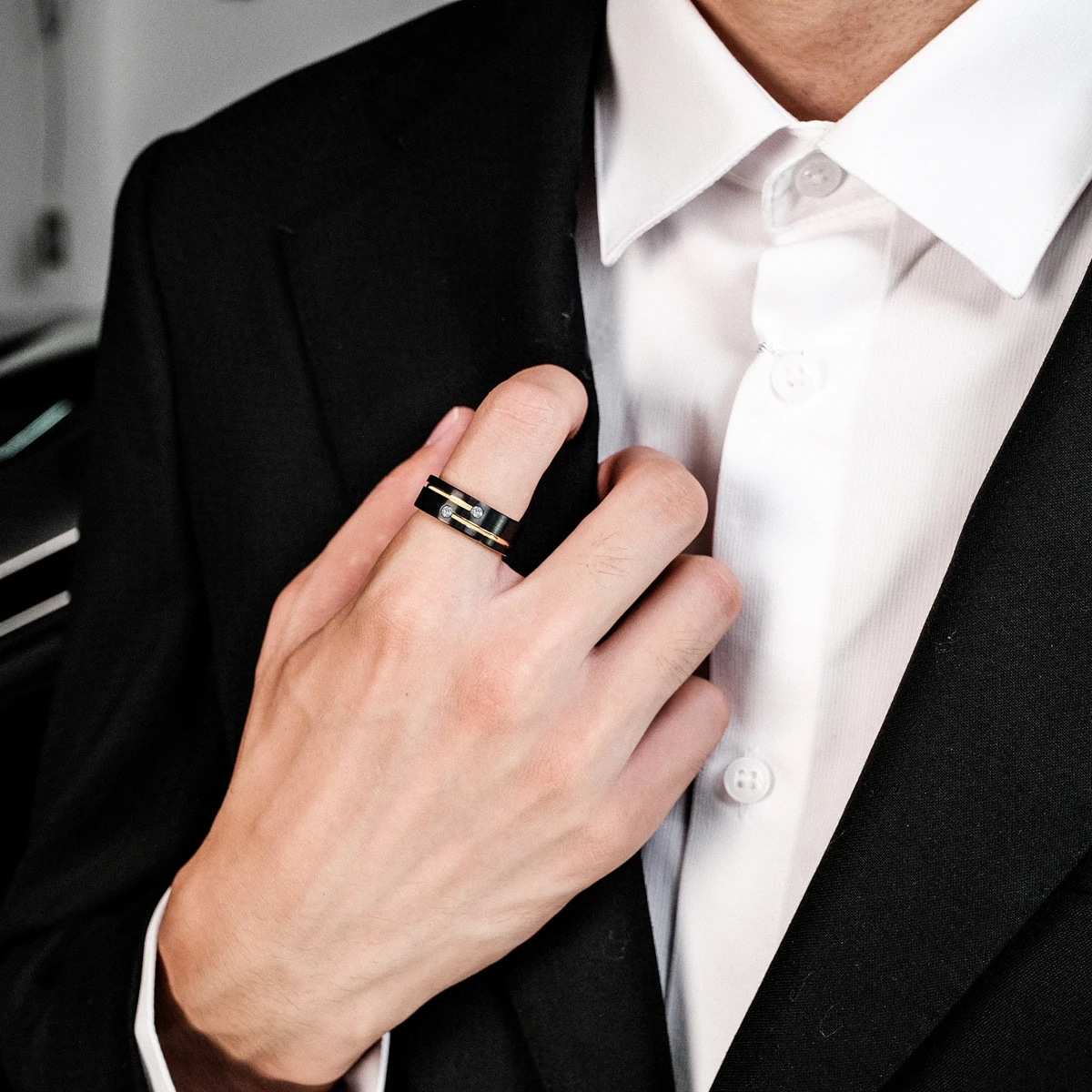 Moissanite Planet Rings for Men Women Tungsten Carbide Wedding Band Comfort Fit Jewelry , Customized