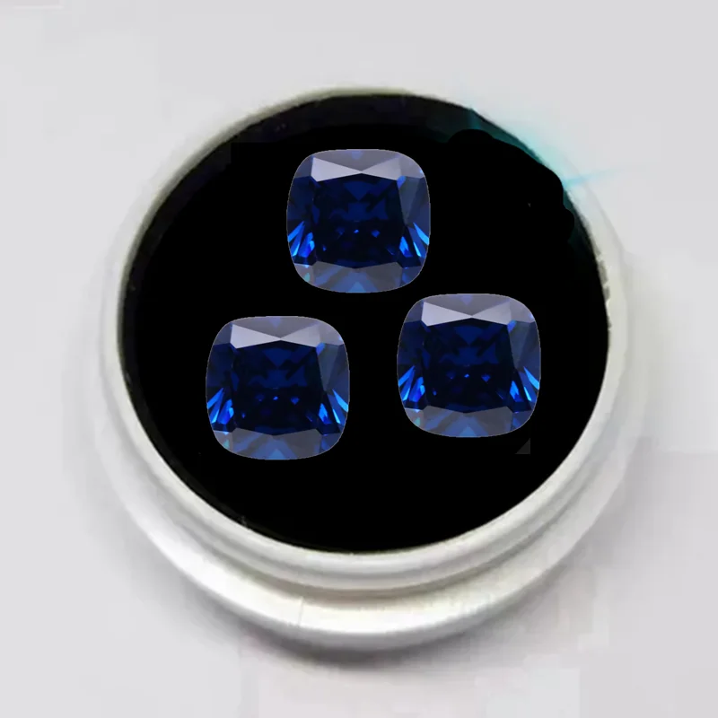 

Wholesale Sapphire Premium Mohs Hardness Gemstone Square Cut Blue Sapphire for Jewelry Making Collection Stone Box Pack