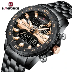 Luxury Brand NAVIFORCE Man's Watches Military Sport Luminous Waterproof Watch for Men Quartz Dual Display Male Wristwatch NF9234