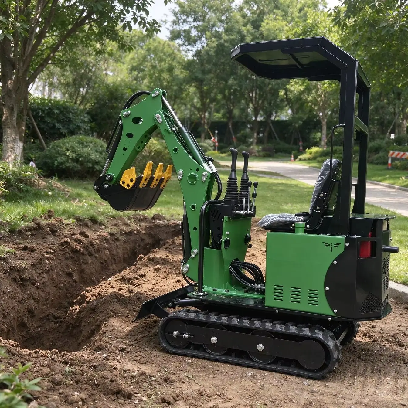 udget-friendly mini excavator with a 69 cm narrow body, ideal for landscaping & garden renovation works. Customizable.