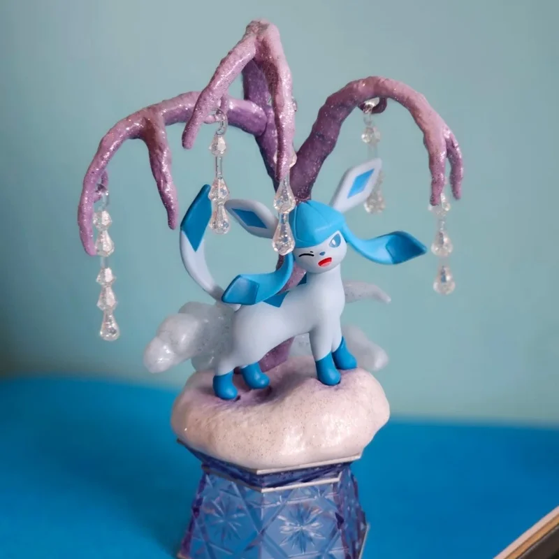 

New RE-MENT Pokemon Diamond Dust Blind Box Ice Ninetales Glacia Eevee Freezer Amaruruga Figure Collectible Ornament Candy Toy