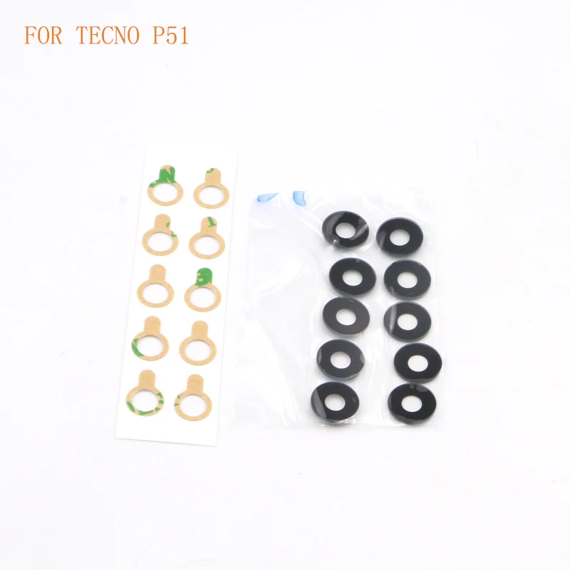 ELECTERMI 20 PCS Back Rear Camera Lens Glass Mobile Phone Replacement Repair Parts For TEC P51